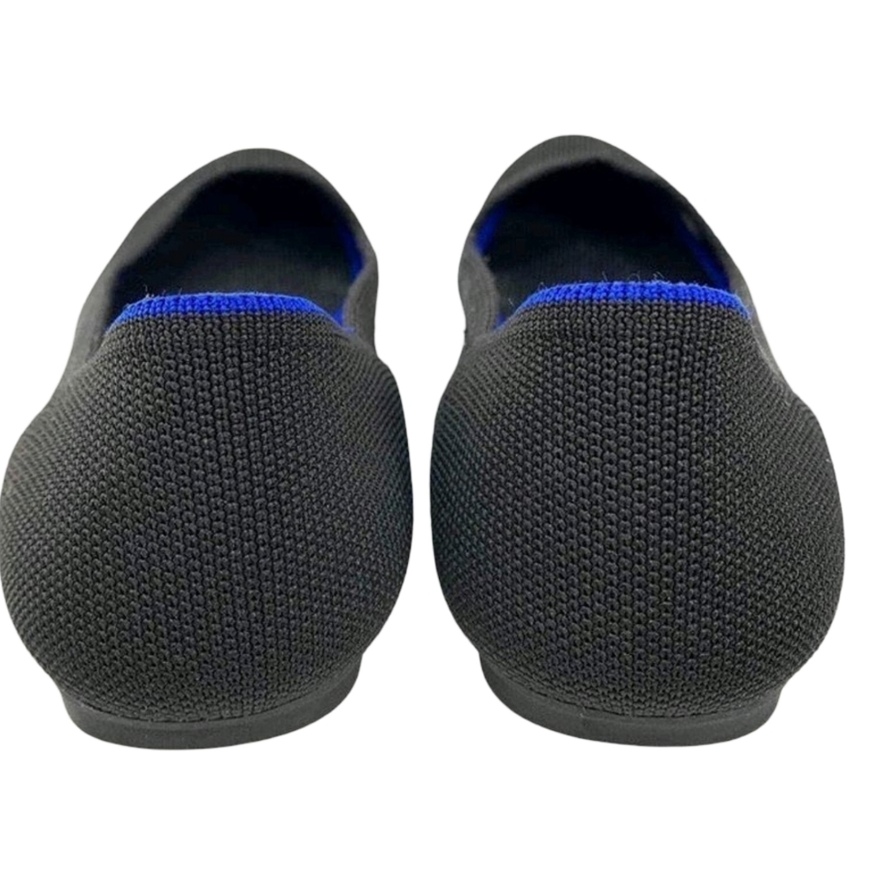 Rothy's Round Toe Black Ballet Flats Slip On Shoes SIZE US W9.5 - Picture 6 of 14
